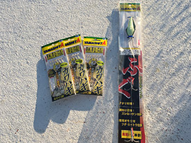 おざき丸で船内販売もしているカットウフグ仕掛けやカワハギ仕掛け