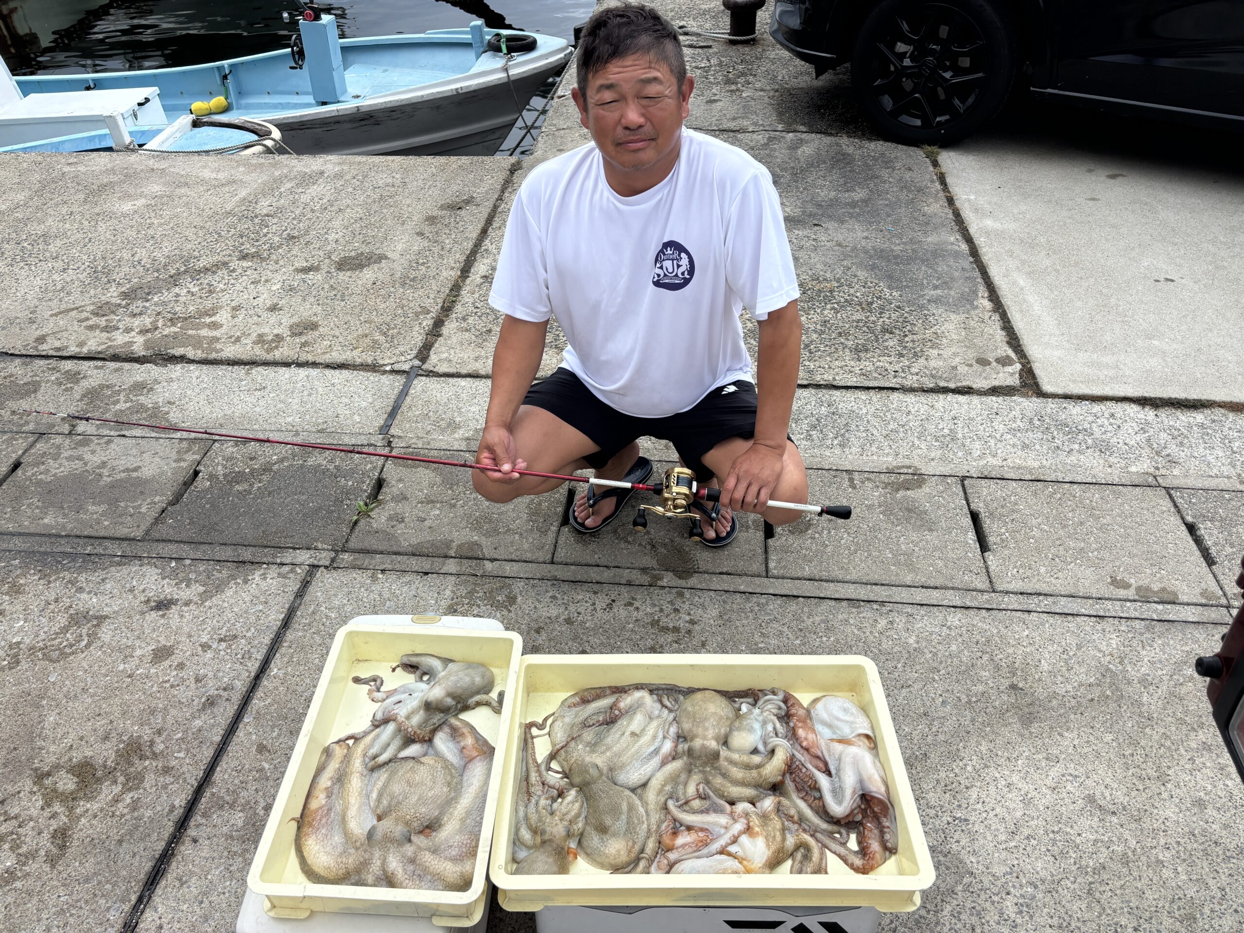 愛知片名漁港の釣り船「おざき丸」のタコ釣果